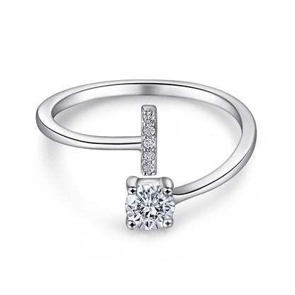 S925 Silver Moissanite/Zirconia Ring