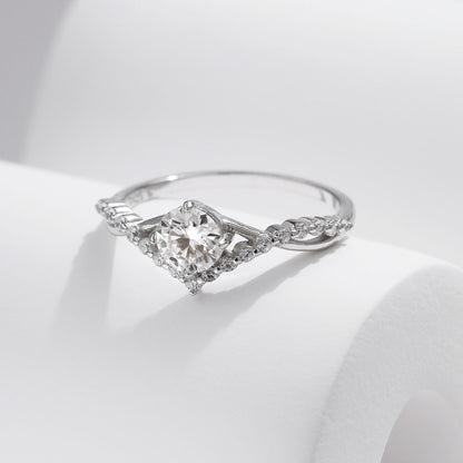 S925 Silver Moissanite Ring