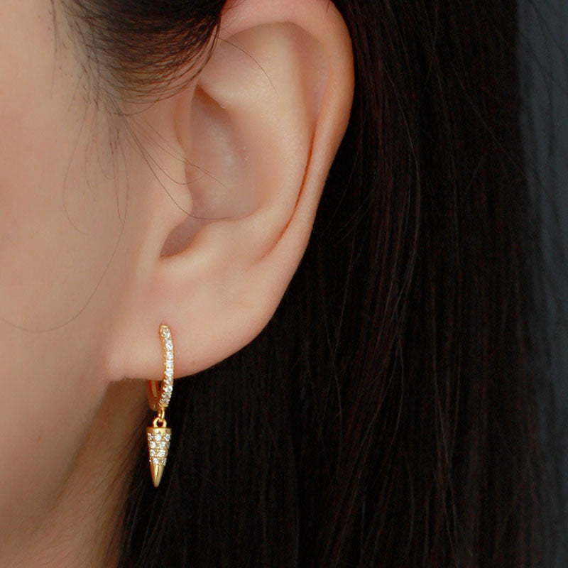 S925 Silver Conical Earrings