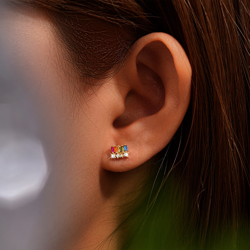 S925 Silver Geometric Shape Earrings