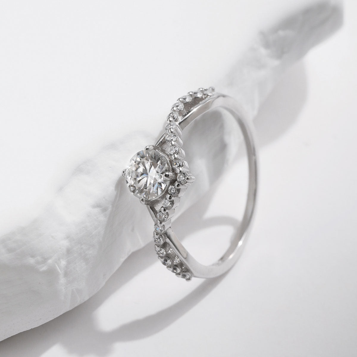S925 Silver Moissanite Ring