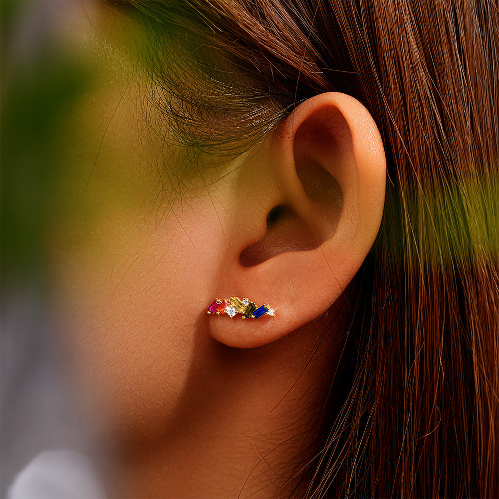 S925 Silver Geometric Shape Earrings
