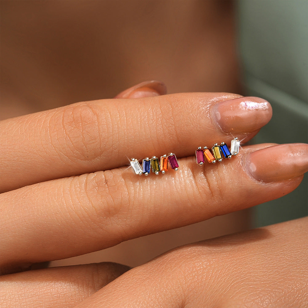 S925 Silver Geometric Shape Earrings