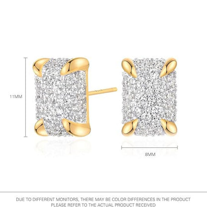 Shape Copper Zirconia Earrings