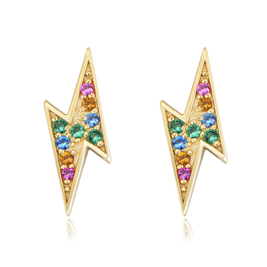 S925 Silver Lightning-shaped Earrings