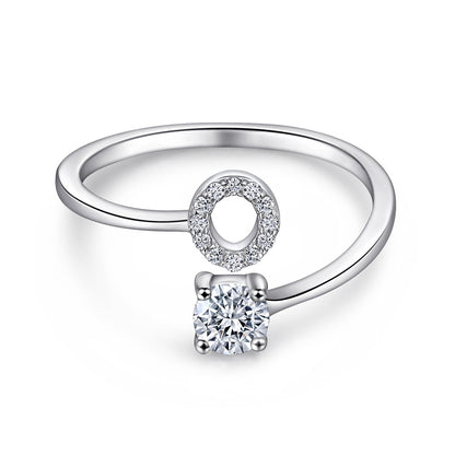 S925 Silver Moissanite/Zirconia Ring