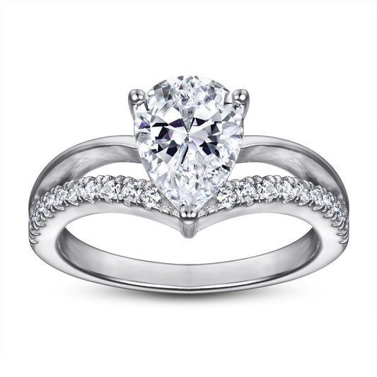 S925 Silver Teardrop Ring