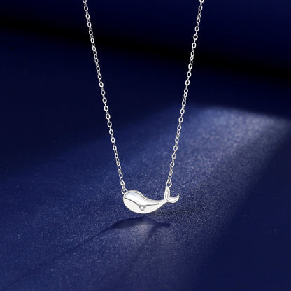 S925 Silver Whale Necklace