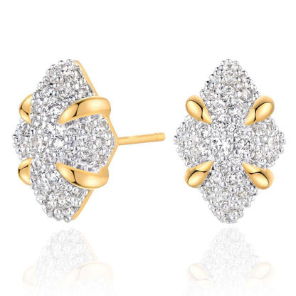 Shape Copper Zirconia Earrings