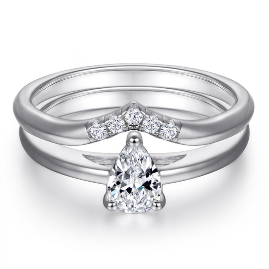 S925 Silver V shape Ring