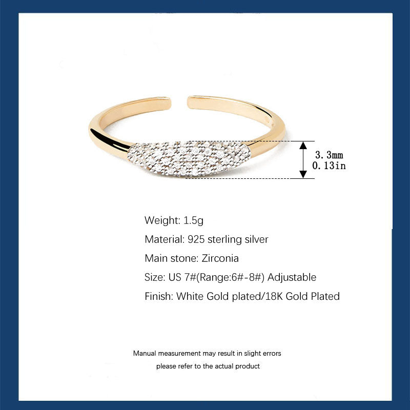 S925 Silver Adjustable Ring