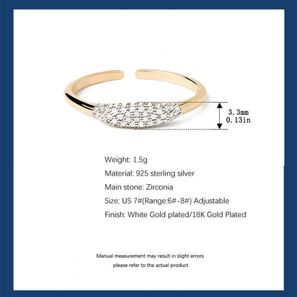 S925 Silver Adjustable Ring