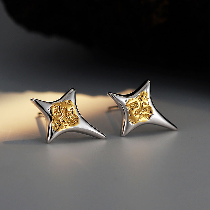 S925 Silver Star-shaped Earrings