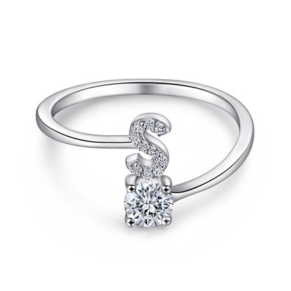 S925 Silver Moissanite/Zirconia Ring