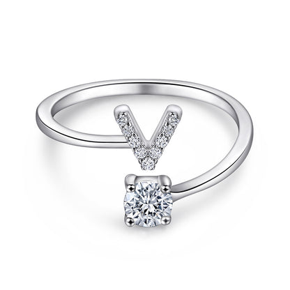 S925 Silver Moissanite/Zirconia Ring