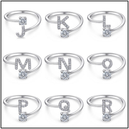 S925 Silver Moissanite/Zirconia Ring