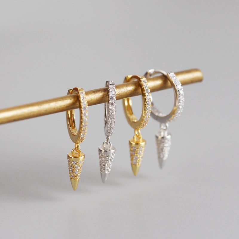 S925 Silver Conical Earrings