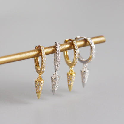 S925 Silver Conical Earrings