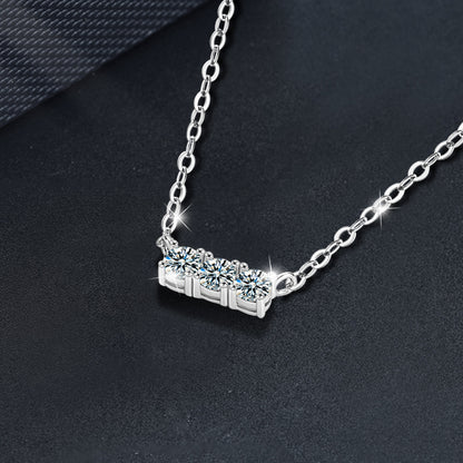 S925 Silber Moissanit Halskette
