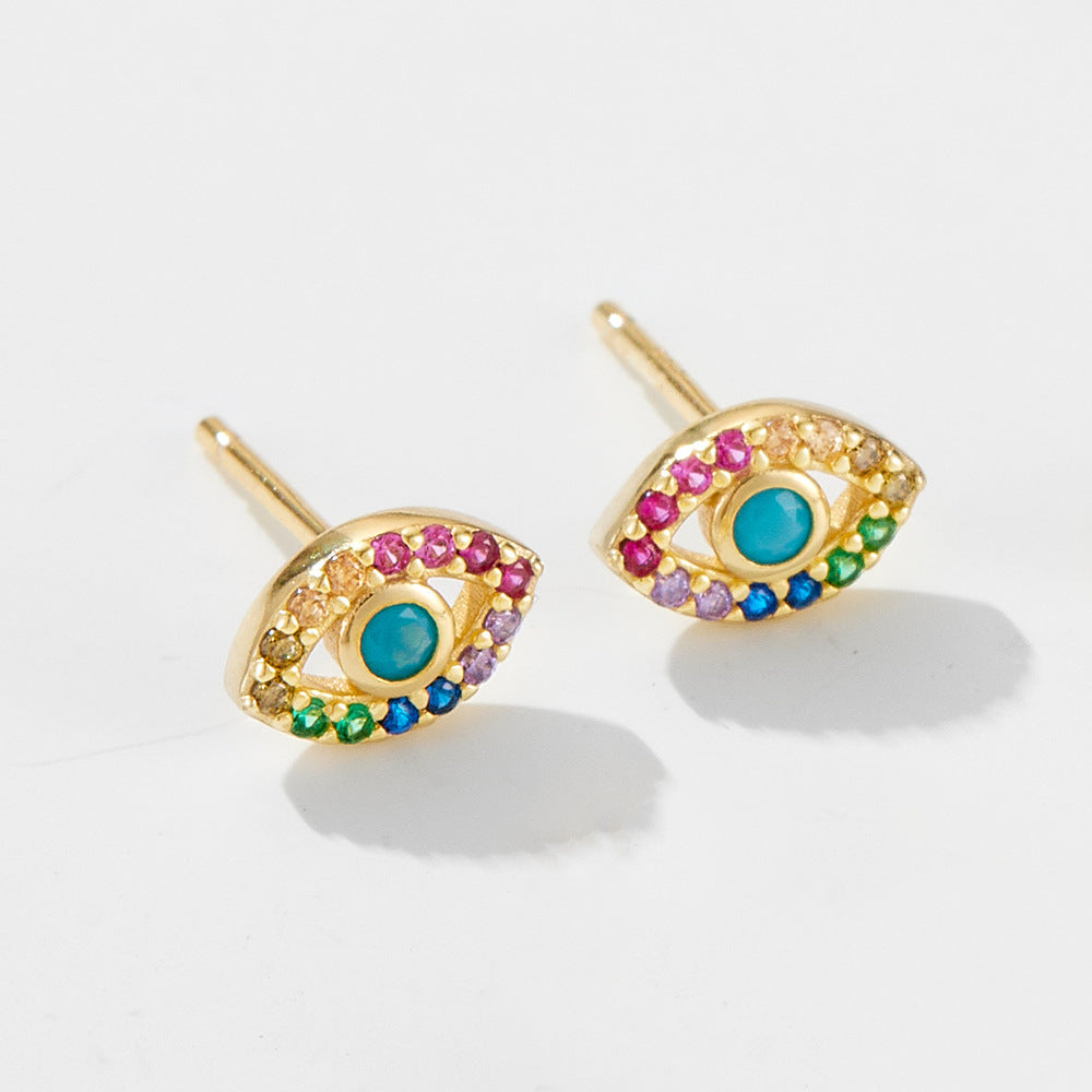 S925 Silver Devil's Eye Earrings