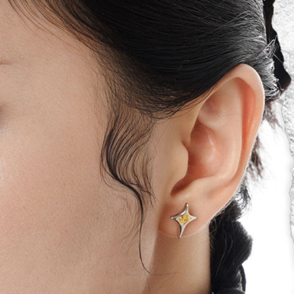 S925 Silver Star-shaped Earrings