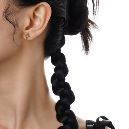 S925 Silver Star-shaped Earrings