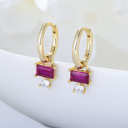 S925 Silver Square-shaped Earrings