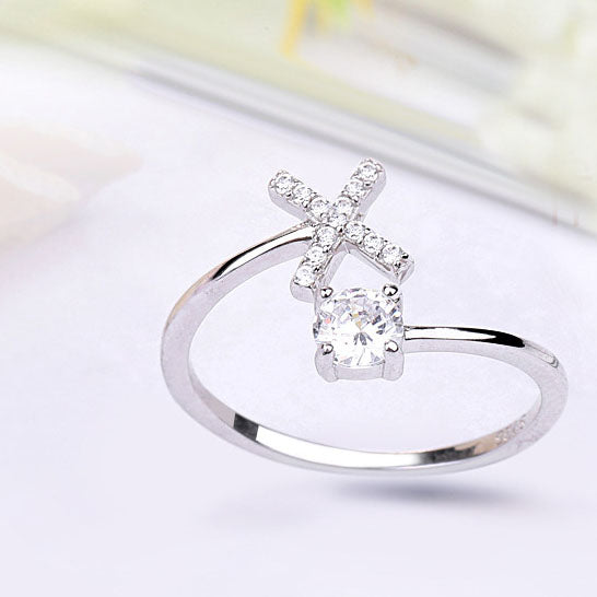 S925 Silver Moissanite/Zirconia Ring