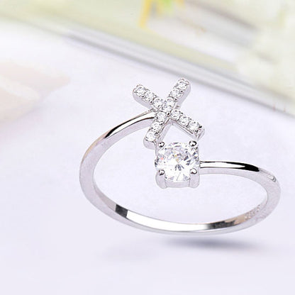 S925 Silver Moissanite/Zirconia Ring
