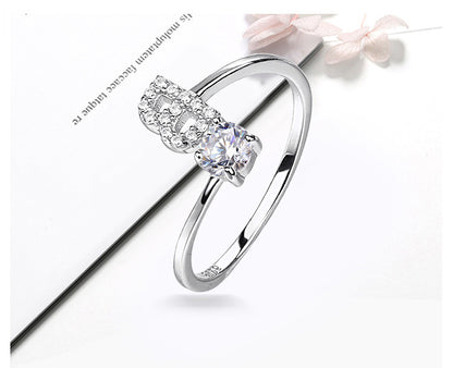 S925 Silver Moissanite/Zirconia Ring
