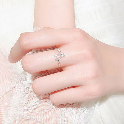 S925 Silver Moissanite/Zirconia Ring