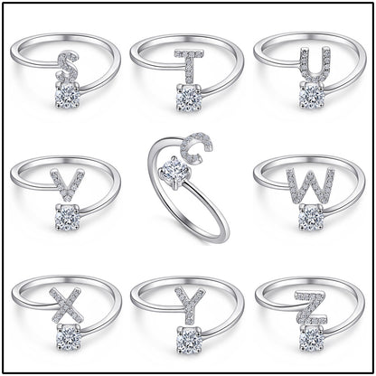 S925 Silver Moissanite/Zirconia Ring