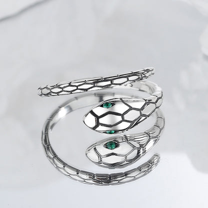 S925 Silver Snake Ring