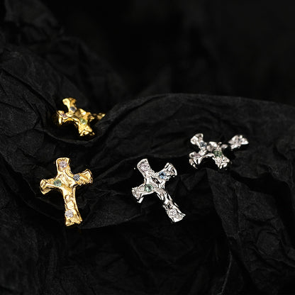 S925 Silver Cross Earrings