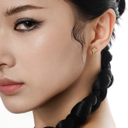 S925 Silver Star-shaped Earrings