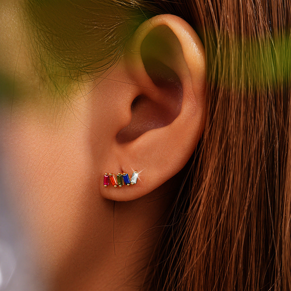 S925 Silver Geometric Shape Earrings