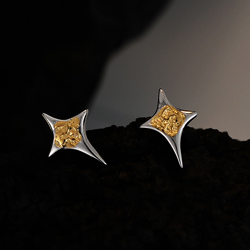 S925 Silver Star-shaped Earrings