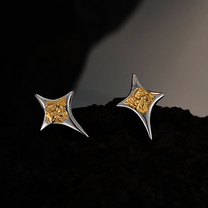 S925 Silver Star-shaped Earrings