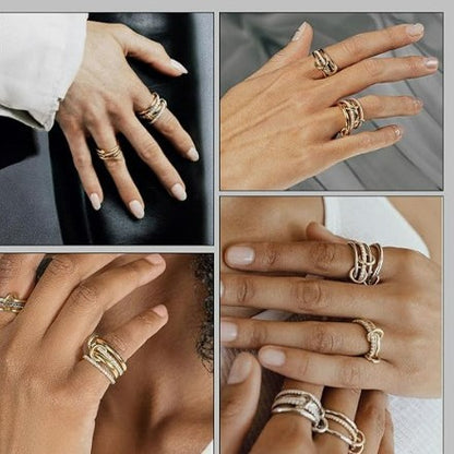 Stacked Copper Zirconia Ring