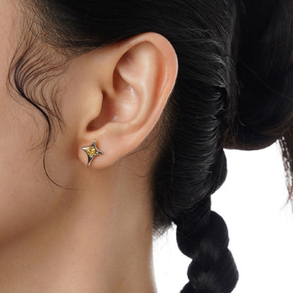 S925 Silver Star-shaped Earrings