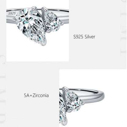 S925 Silver Teardrop Ring