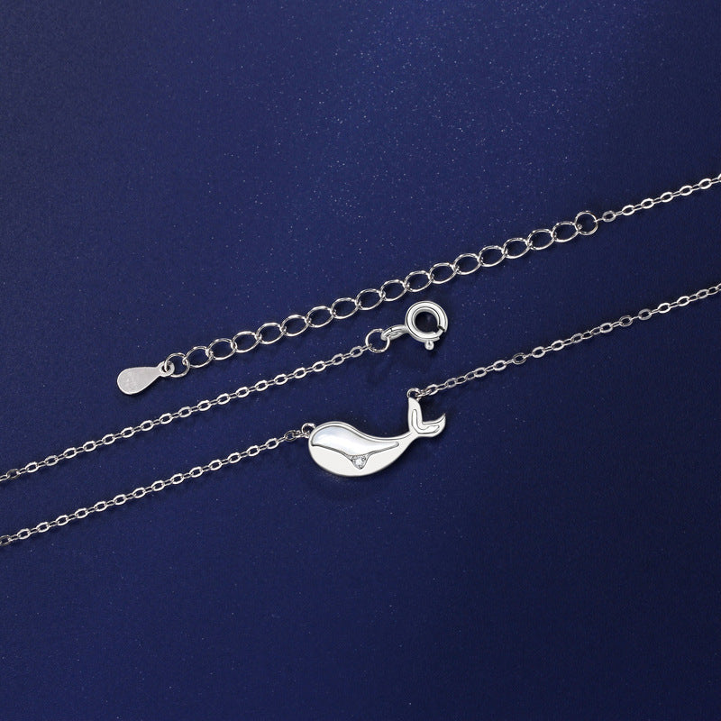 S925 Silver Whale Necklace