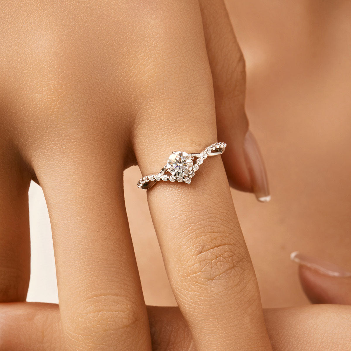 S925 Silver Moissanite Ring