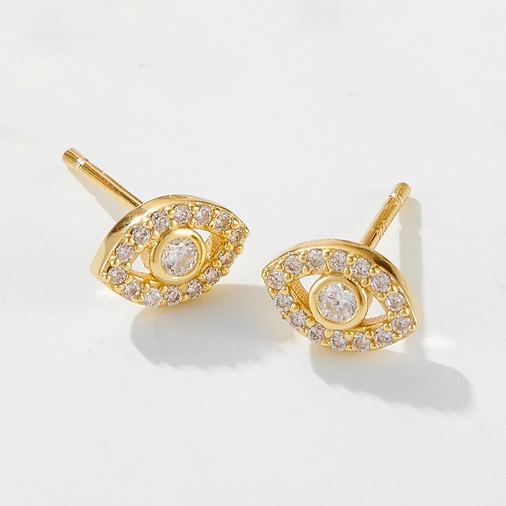 S925 Silver Devil's Eye Earrings