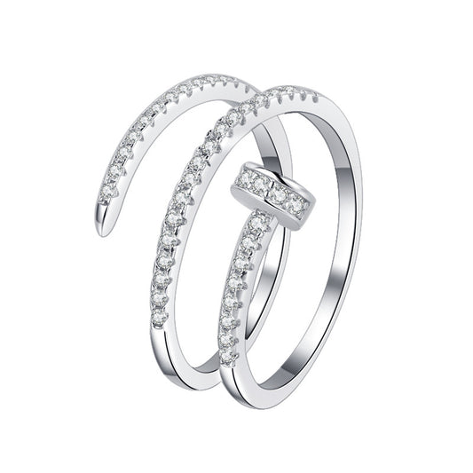 S925 Silver Nail Ring