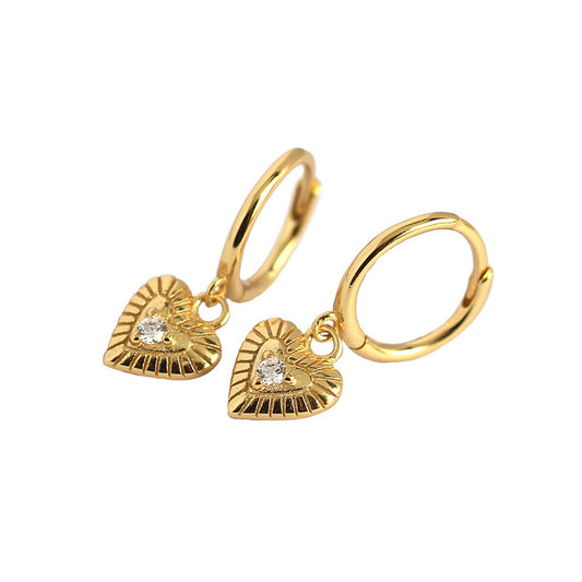 S925 Silver Heart-shaped Earrings