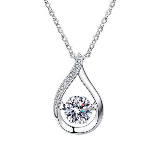 S925 Silver Moissanite Waterdrop Necklace