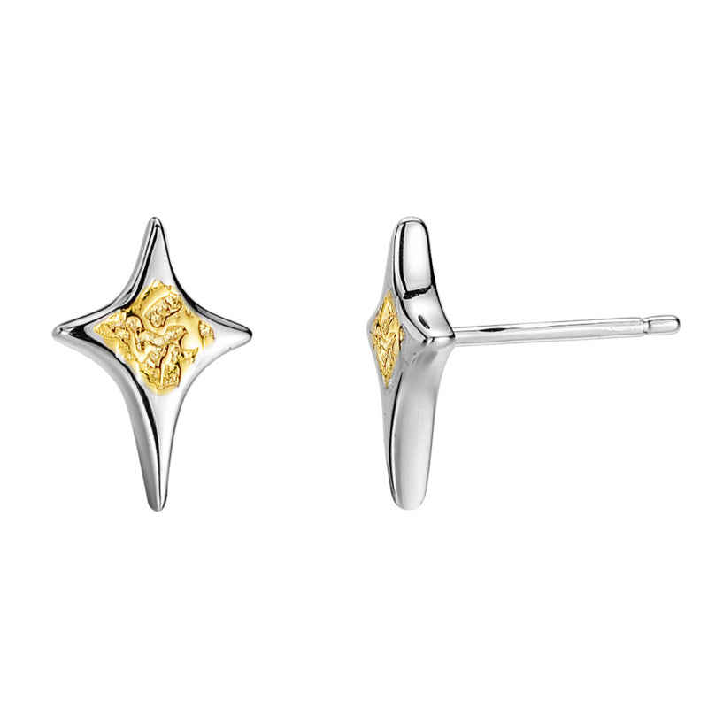S925 Silver Star-shaped Earrings