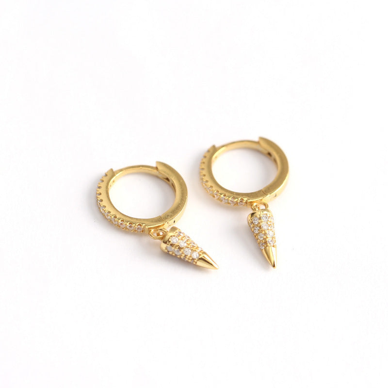 S925 Silver Conical Earrings