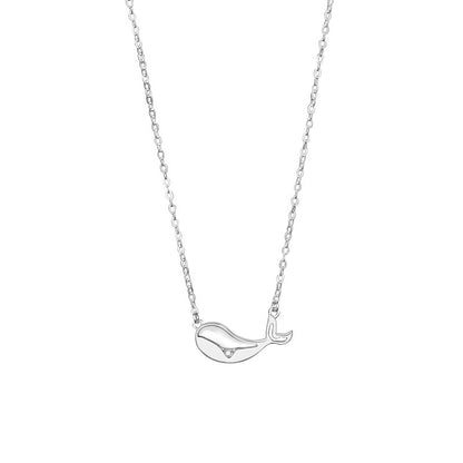 S925 Silver Whale Necklace